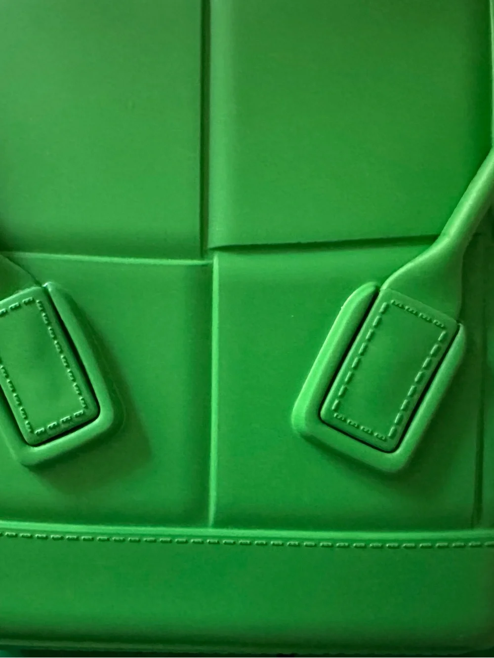 Bottega Veneta Mini Arco Rubber Green Tote Bag